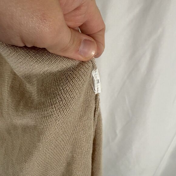 Chico's Cardigan Women's 2 Large Brown Knit Lightweight Short Sleeve Open Front - Picture 6 of 10